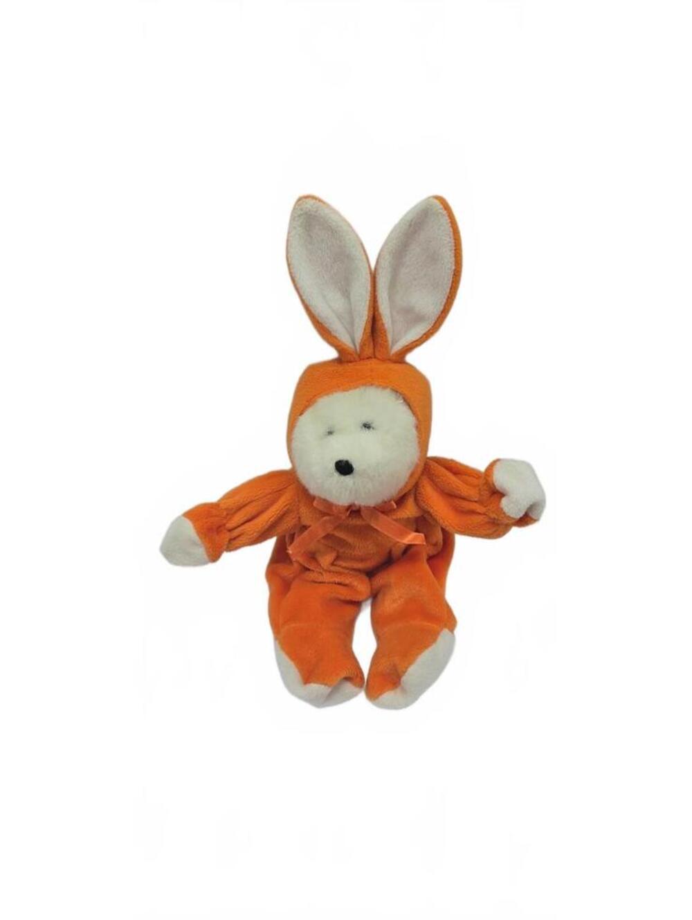 G.A.C. Plush Bunny Costume Bear - Orange and White Soft Toy